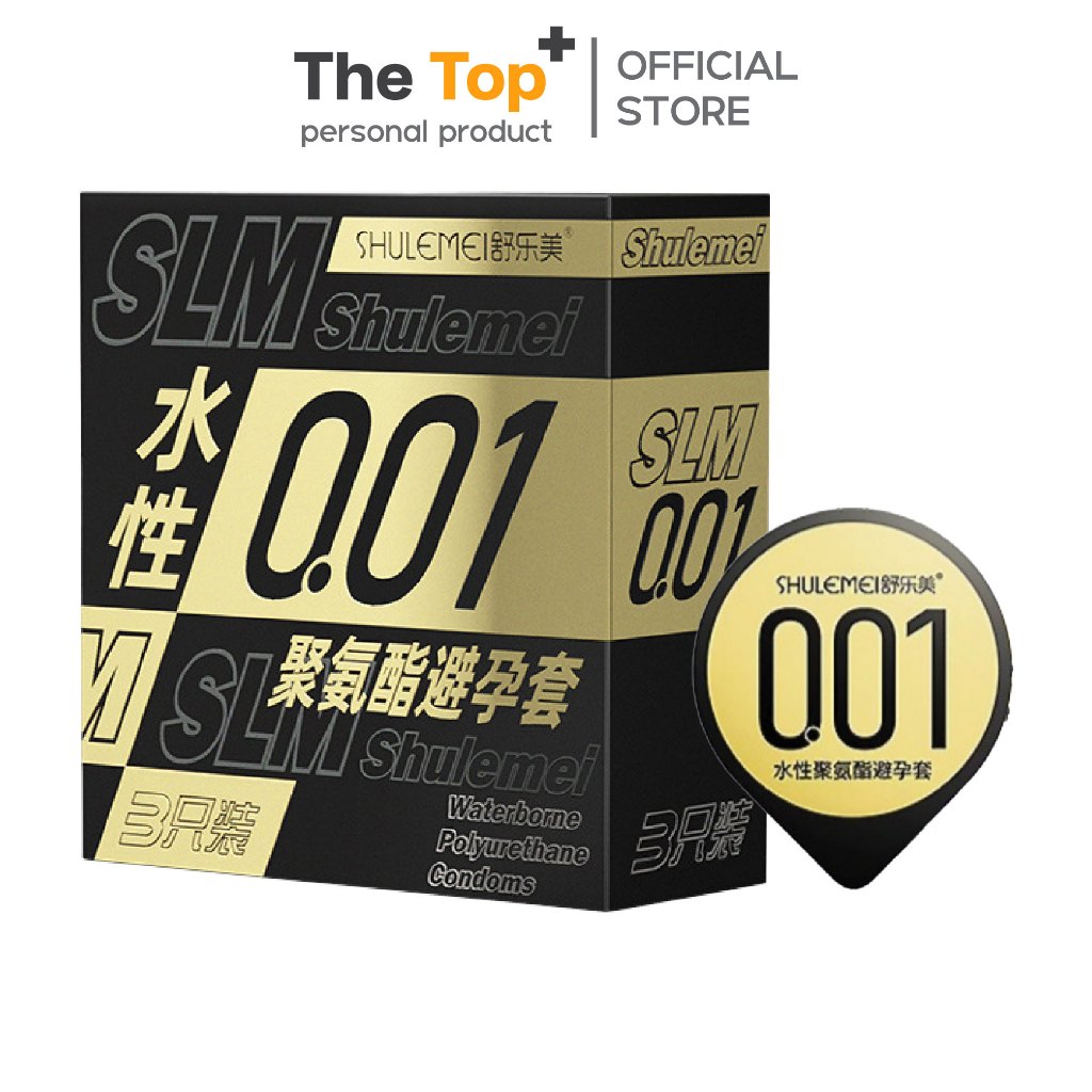 SLM ถุงยางโพลียูรีเทน บางกว่า 0.01 ถึง 50-90% เหมาะกับผู้แพ้น้ำยางธรรมชาติ ไซส์ 52±2 มม.