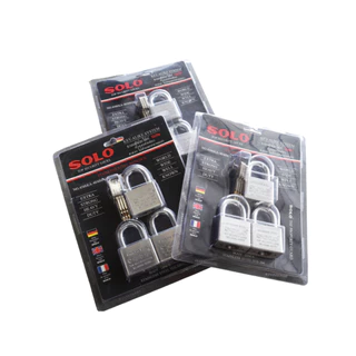 SOLO กุญแจ รุ่น 4588 ( มีให้เลือก 3 ตัว/ชุด และ 4 ตัว/ชุด ) ระบบคีย์อะไล้ท์ 40 mm. ทั้งชุดรหัสเดียว ไม่ต้องพกหลายดอก สแ