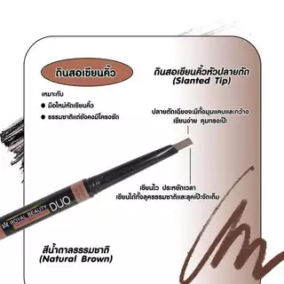 ดินสอเขียนคิ้ว + มาสคาร่าคิ้ว รอยัล บิวตี้ RoyalBeauty