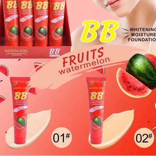 H6079 ครีมแตงโม HASAYA GIRL ครีมแตงโมBBแบบหลอดบีบ กลิ่นหอม