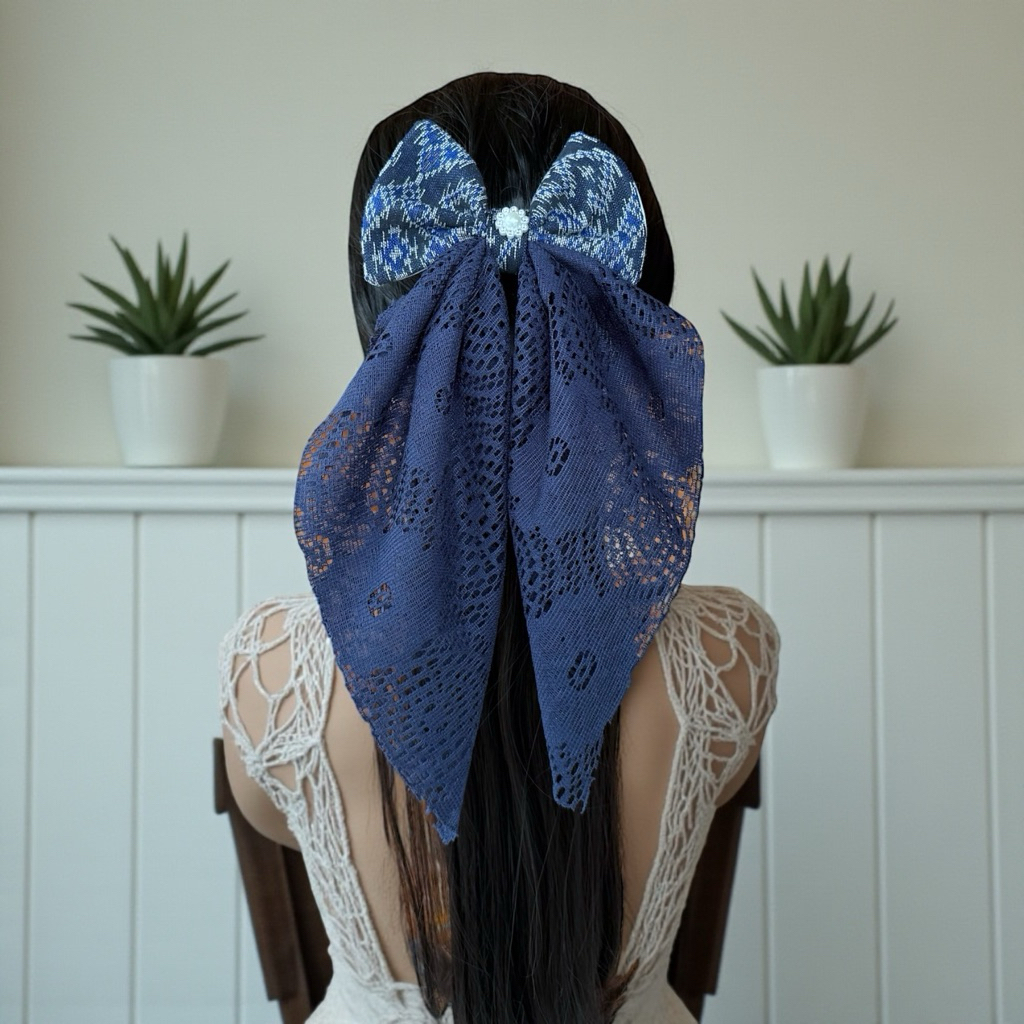 กิ๊บติดผมผ้าไทย🎀 🎀เย็บมือติดกิ๊บ📌📍โบว์กิ๊บติดผมจัมโบ้ผ้าทออัดกาวสง่าประดับผมให้คุณผู้หญิงพร้อมกิ๊บสปริง