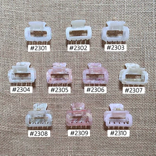 [4.9-6cm] กิ๊บหนีบผมอะคริลิคขนาดเล็กเนื้อหนาแต่งลาย ราคาต่อ1ชิ้น มีหลายแบบหลายสีสวยมาก