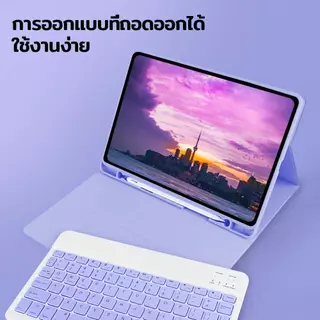 เคส iPad gen11 A16 2025 gen10 เคสคีย์บอร์ดไทย iPadที่มีคีย์บอร์ดในตัวพร้อมช่องเสียบปากกา gen7/8/9,Pro 11 Air3/4/5/6/7/8