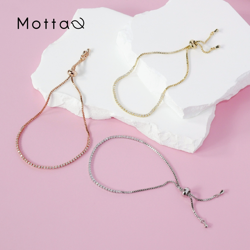 Motta Bracelet สร้อยข้อมือสายรูดเพชรเม็ดเดี่ยว