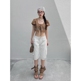 URBAN CARGO (Brown-Green-White-Jeans)กางเกงคาร์โก้ขาสั้น