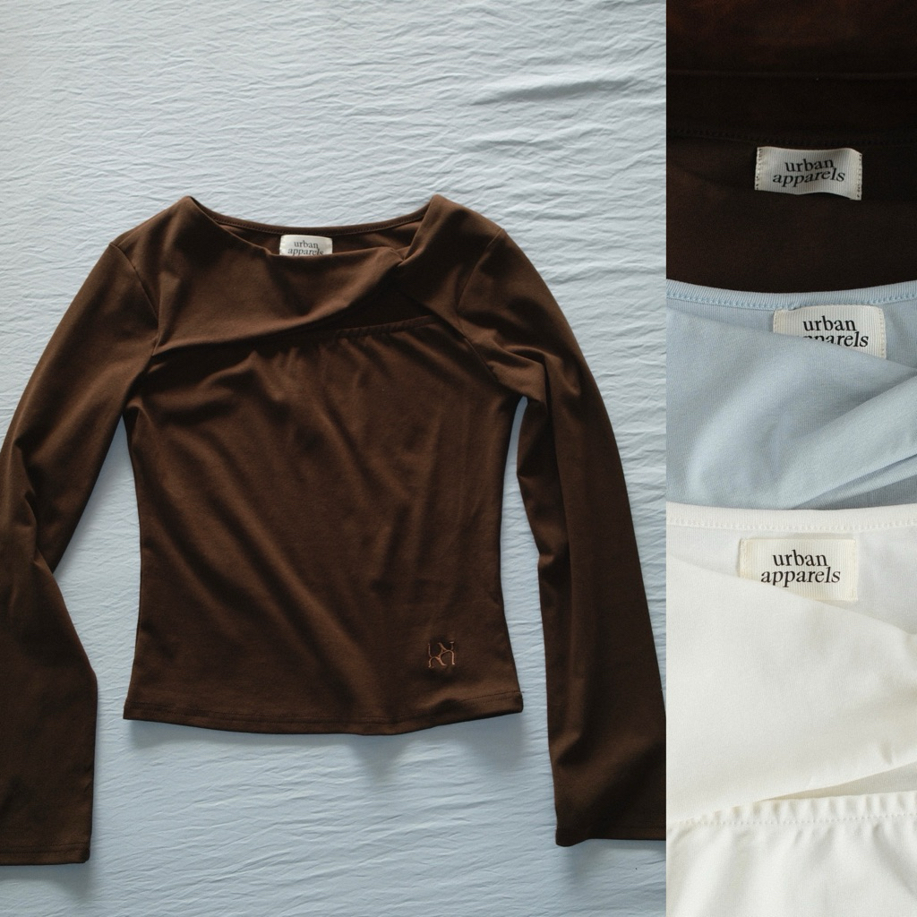 urban apparels | allure twisted top เสื้อแขนยาวผ้ายืดนิ่มมีดีเทลทวิสต์