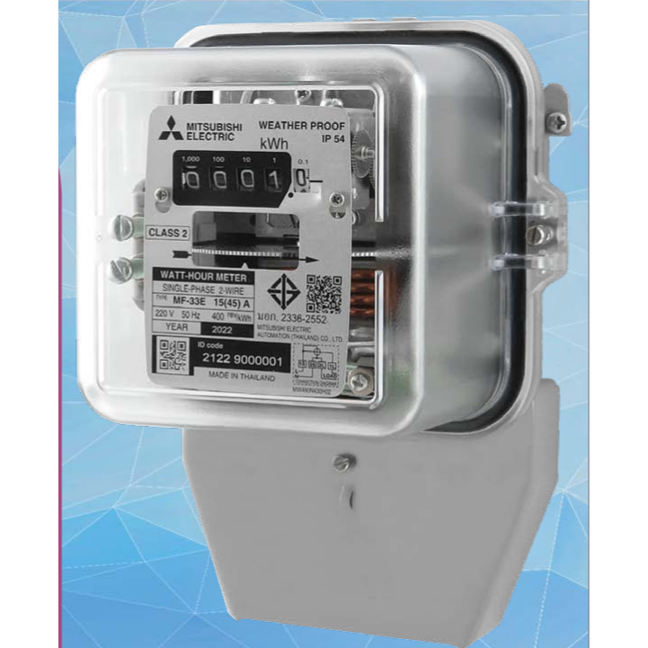 มิเตอร์วัดไฟฟ้า 1เฟส MF-33E 5A(15A) มิตซูบิชิ MITSUBISHI แท้
