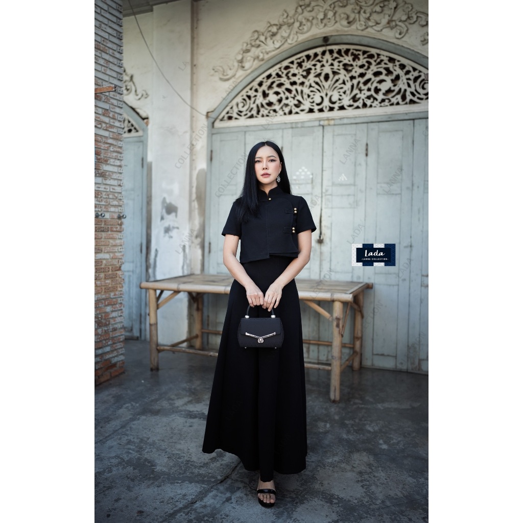 เซ็ท2ชิ้นผ้าฝ้ายอัดกาวสีดำ มี2แบบให้เลือก NEW - รูปที่ 5