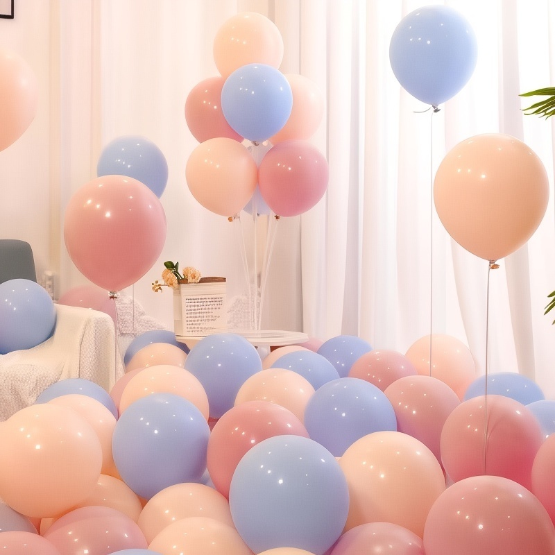 ลูกโป่งยาง ชุดลูกโป่ง สีพาสเทล สีมาการอง มีหลายสีให้เลือก สําหรับตกแต่งงานแต่งงาน งานเลี้ยงวันเกิด - รูปที่ 2
