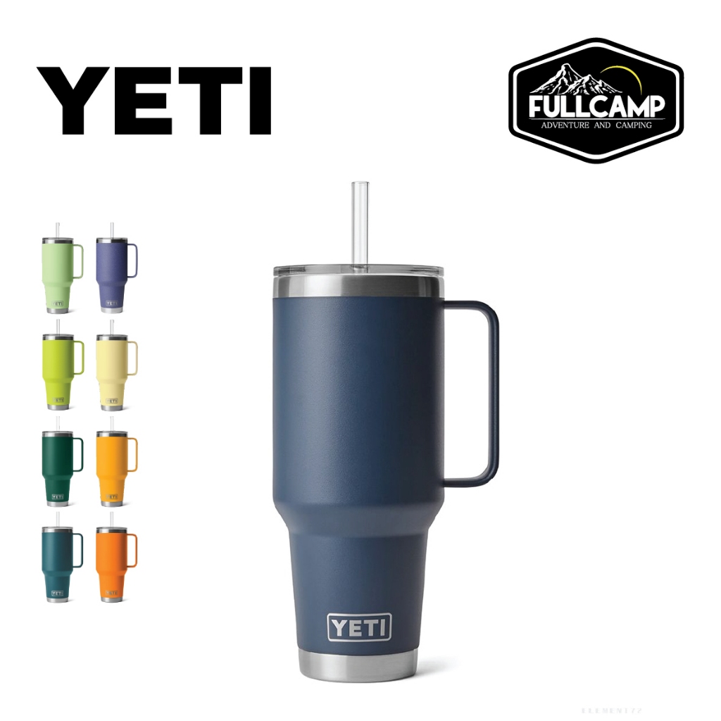Yeti Rambler 42oz Mug with Straw Lid (แก้วเก็บความเย็นแบบมีหูจับ)