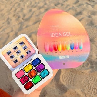 ชุดสีเพ้นท์ตลับ 9 ช่อง idea gel อย่างดี มีให้เลือก 4 เฉดค่ะ …
