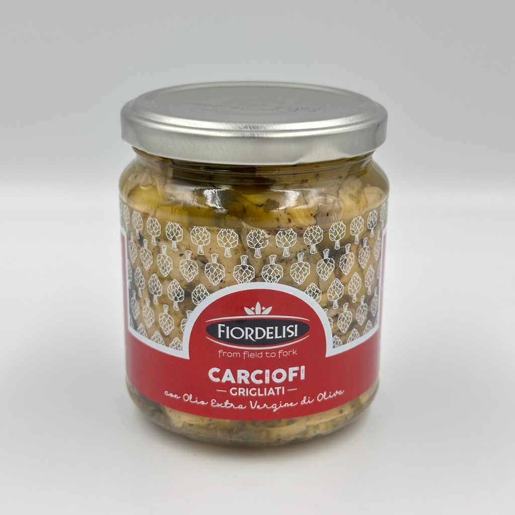 Fiordelisi Italian Grilled Artichoke Quarters in Sunflower Oil - Carciofi grigliati 280g