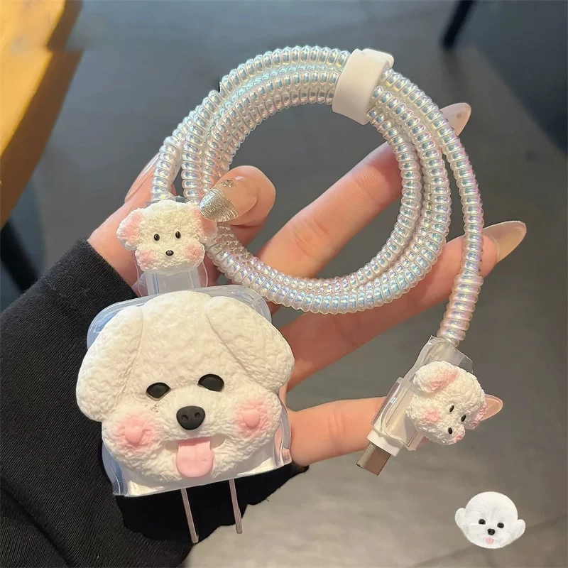 Cable Bite เคสสายชาร์จ Apple 18W/20W ลายการ์ตูน 5ชิ้น/ชุด thumbnail 5