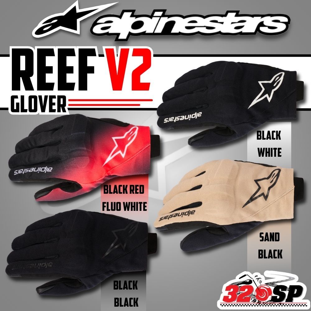 ถุงมือขับมอเตอร์ไซค์ ALPINESTARS REEF V2 แบรนด์ชั้นนำระดับโลกจากอิตาลี ส่งไว!! 320SP