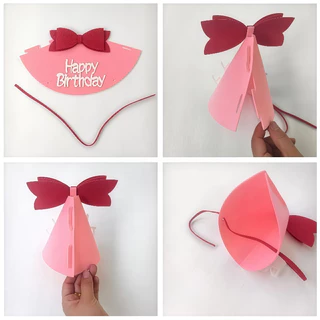 สั่งซื้อเลย! หมวกปาร์ตี้วันเกิด หมวกกระดาษ หมวกอันยอง Happy Birthday น่ารัก มีหลายสี เหมาะกับงานปาร์ตี้วันเกิด