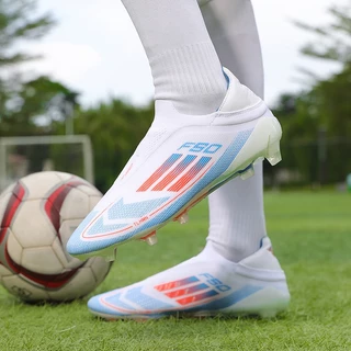 รองเท้าฟุตบอลสไตล์ใหม่ รองเท้าแบบไม่มีเชือก FG Outdoors Comfortable LOWS-Tops Training Shoes