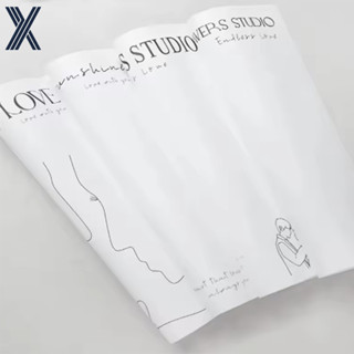 กระดาษห่อดอกไม้พิมพ์ลาย 1แพค/10แผ่น กระดาษห่อช่อดอกไม้ ของปร…