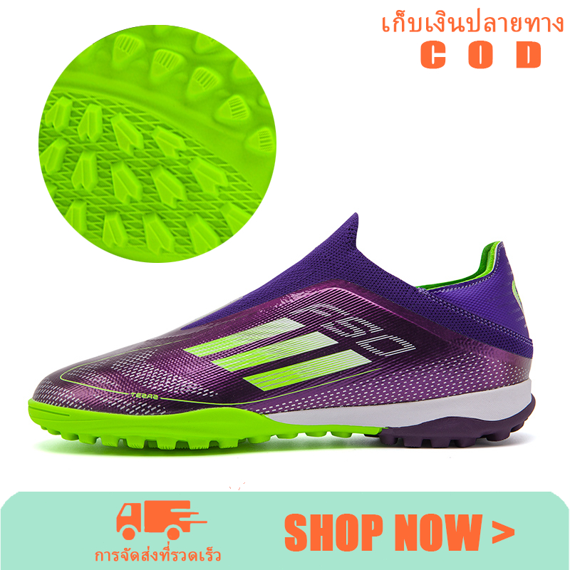 รองเท้าฟุตซอลใหม่ รองเท้าฟุตบอลในร่ม Professional Sports Soccer Shoes Indoor TF