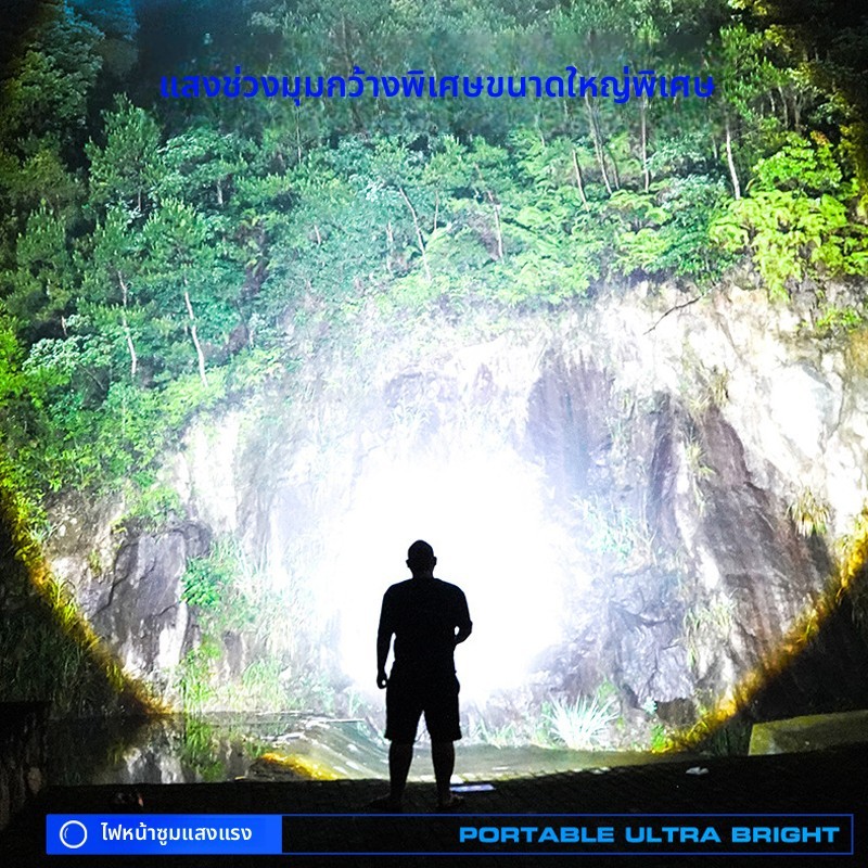 🧗‍ไฟหน้ายูวี กันน้ำได้ 3 โหมดแสงสว่างสูง ใช้งานได้ทั้งปี  ✨ ไฟฉายคาดหัว led ไฟฉายคาดหัว เดินป่า ไฟฉายพกพา ไฟฉายซูมได้ - รูปที่ 6