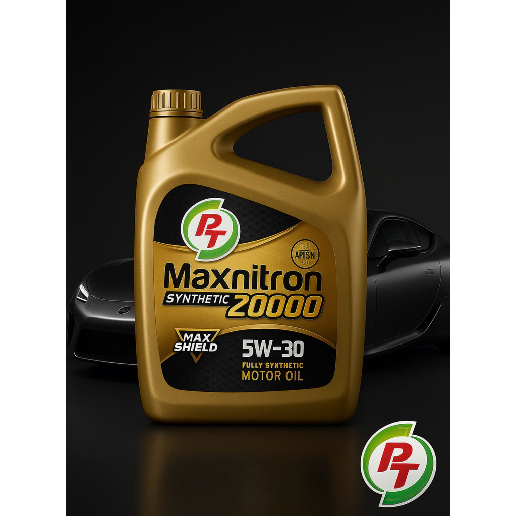 น้ำมันเครื่อง PT Maxnitron Synthetic 5w-30 น้ำมันเครื่องสังเคราะห์แท้