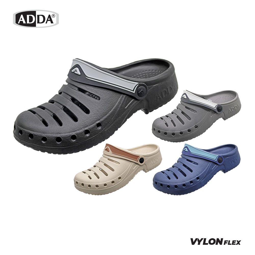 ADDA รองเท้าแตะ รองเท้าลำลอง สำหรับผู้ชาย แบบสวมหัวโต รุ่น 5305M1 (ไซส์ 7-10)