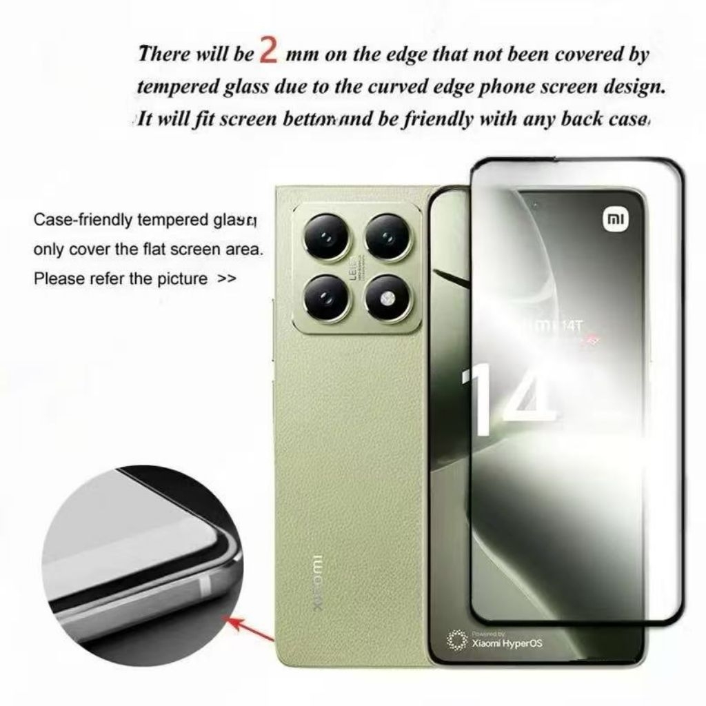 ฟิล์มกระจก เต็มจอ สำหรับ Xiaomi  Mi10T Mi10T Pro  Mi11T Mi11T Pro Mi12TMi12T Pro Mi13T Mi13T Pro Mi1