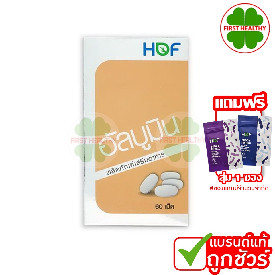 HOF Albumin/Egg Albumin อัลบูมิน โปรตีน ไข่ขาว ชนิดเม็ด (60เม็ด / 90 เม็ด)