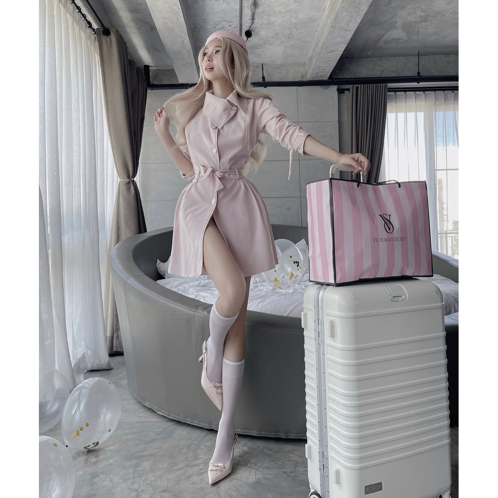 preorder bamdarsaya french coat+belt