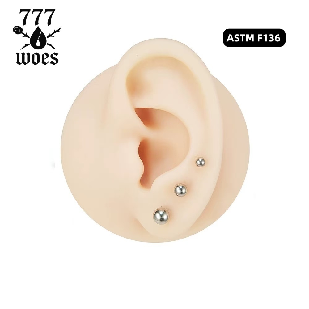 เกรดแพทย์ไทเทเนียมG23ต่างหูล็อกแบบผีเสื้อปลอดภัยต่อผิวไม่แพ้ใส่นอนได้เหมาะสำหรับบูชรูหูแบบพื้นฐาน - รูปที่ 3