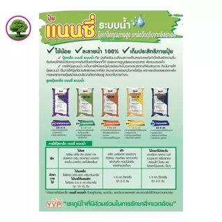 ปุ๋ยเกล็ดออคิเดนซ์ระบบน้ำ 15-6-35 B สูตรบำรุงผลผลิต ตราแนนซี่ ขนาด 25 กิโลกรัม