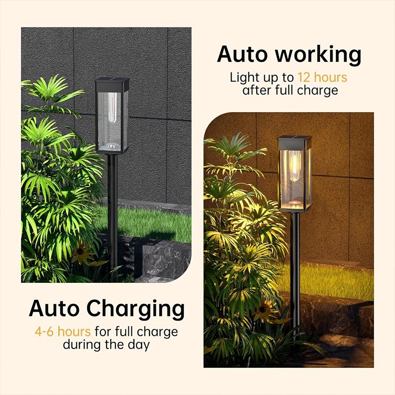 (ซื้อ 1 แถม 1)ไฟปักสนามสไตล์ญี่ปุ่น ไฟปักสนามพลังงานแสงอาทิตย์ ไฟโซล่าเซลล์ ไฟLED ไฟทาง Solar light - รูปที่ 4