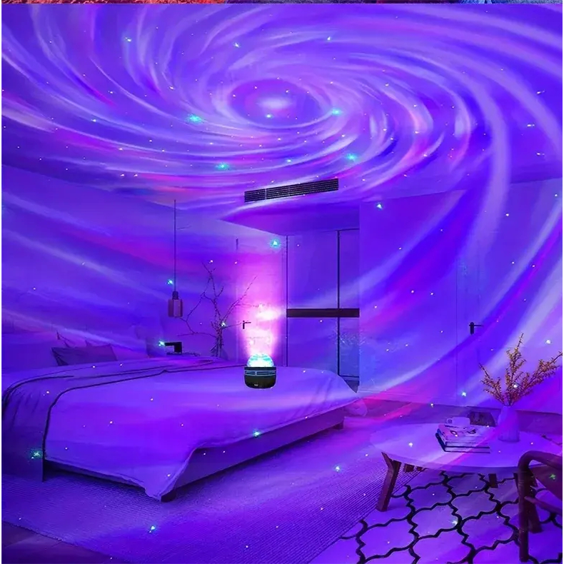 A-Dไฟกลางคืนวิเศษ แบบหมุนได้โรร่าดนตรีหมุนได้ LED RGB, โคมไฟฉายเจ็ดสี, ไฟกลางคืนบรรยากาศข้ ไฟกลางคืน 360° โคมไฟกาแล็กซี่ ราคา ถูกที่สุด ดีลบีเคเค แกลเลอรีภาพที่ 8