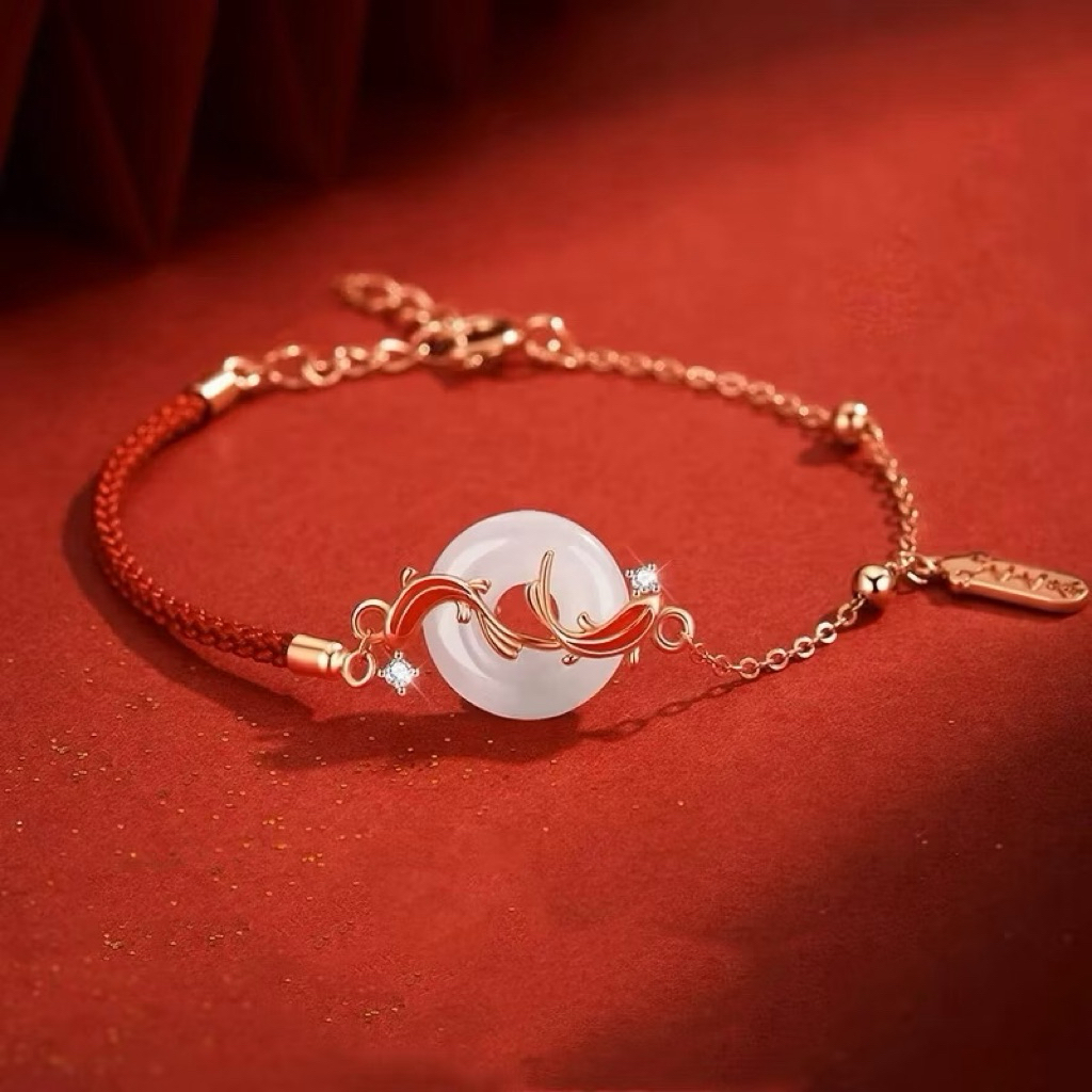 ข้อมือด้ายแดงโซ่ปลาคาร์ฟ เสริมดวง เสริมมงคล โชคดี เสริมโชค ข้อมือปลาคาร์ฟ ด้ายแดง ข้อมือ ปลาคาร์ฟ ด้ายแดงปลาคาร์ฟ