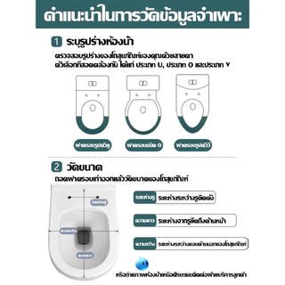 【ไม่พังเป็น100ปี】ฝาชักโครก ฝารองนั่ง U/V/O ง่ายต่อการติดตั้ง เพิ่มความหนา 5เท่า ไม่มีสีเหลือง ฝารองนั่งชักโครก