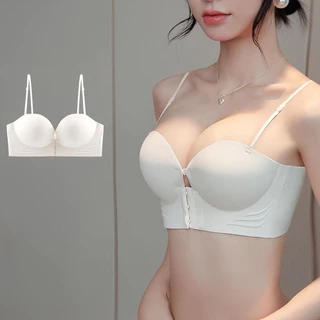 เสื้อชั้นในกระดุมหน้า 👙 สายถอดได้ กันลื่น กระโดดไม่หลุด อกไข่ดาวดันดูมทันที เสื้อในผู้หญิง NY089