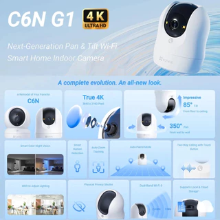 ⚡️กล้องวงจรปิดไร้สาย⚡️ EZVIZ รุ่น C6N G1 - 3K 5MP / 4K 8MP Pan & Tilt Wi-Fi Camera