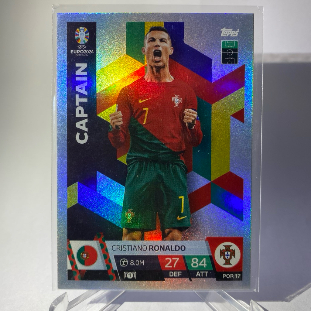 การ์ดนักฟุตบอล CRISTIANO RONALDO, CR7, PORTUGAL, TOPPS MATCH ATTAX