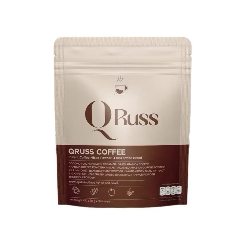 กาแฟ Q Russ Coffee คิวลัส 1​ห่อ​ (30ซ​อง) ของแท้ 100%