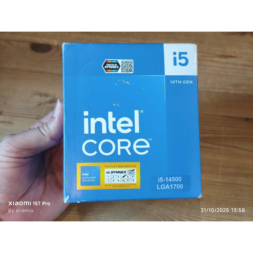 CPU (ซีพียู) INTEL CORE I5-14500 (SOCKET LGA 1700) มือสอง ประกันศูนย์ไทย ครบกล่อง