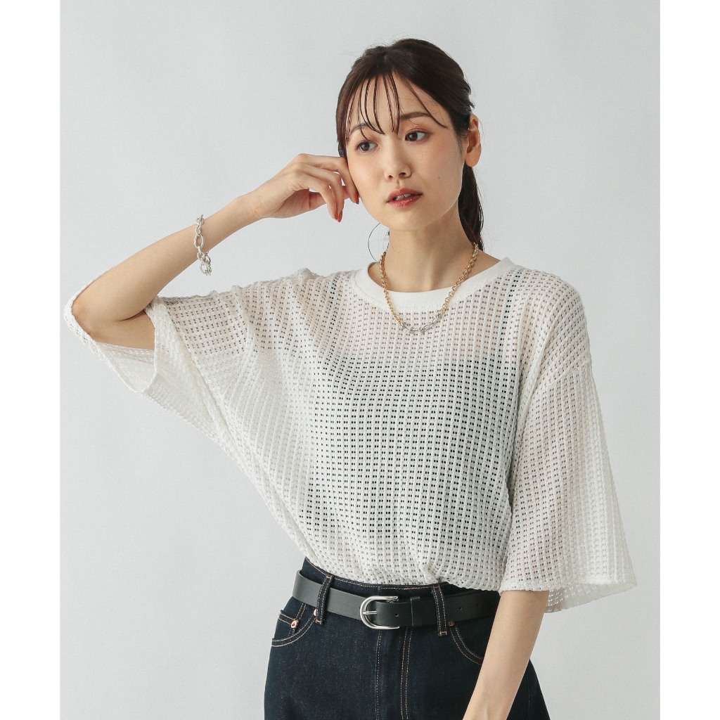 GLOBAL WORK เสื้อพูลโอเวอร์ เนื้อผ้านุ่ม สัมผัสเย็นสบาย Sheer Russell Drawstring Pullover