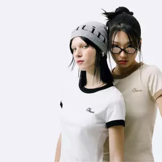 Chewa Ringer Tee - เสื้อยืดปัก Chewa ผ้า Air Stretch - 8295