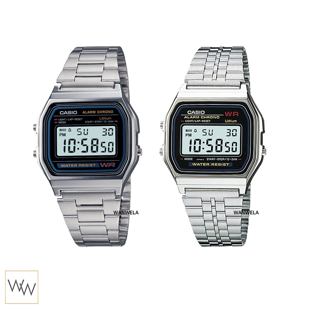 ของแท้ นาฬิกาข้อมือ Casio รุ่น A158WA-1DF / A159WA-N1DF พร้อมกล่อง (A158 / A159)