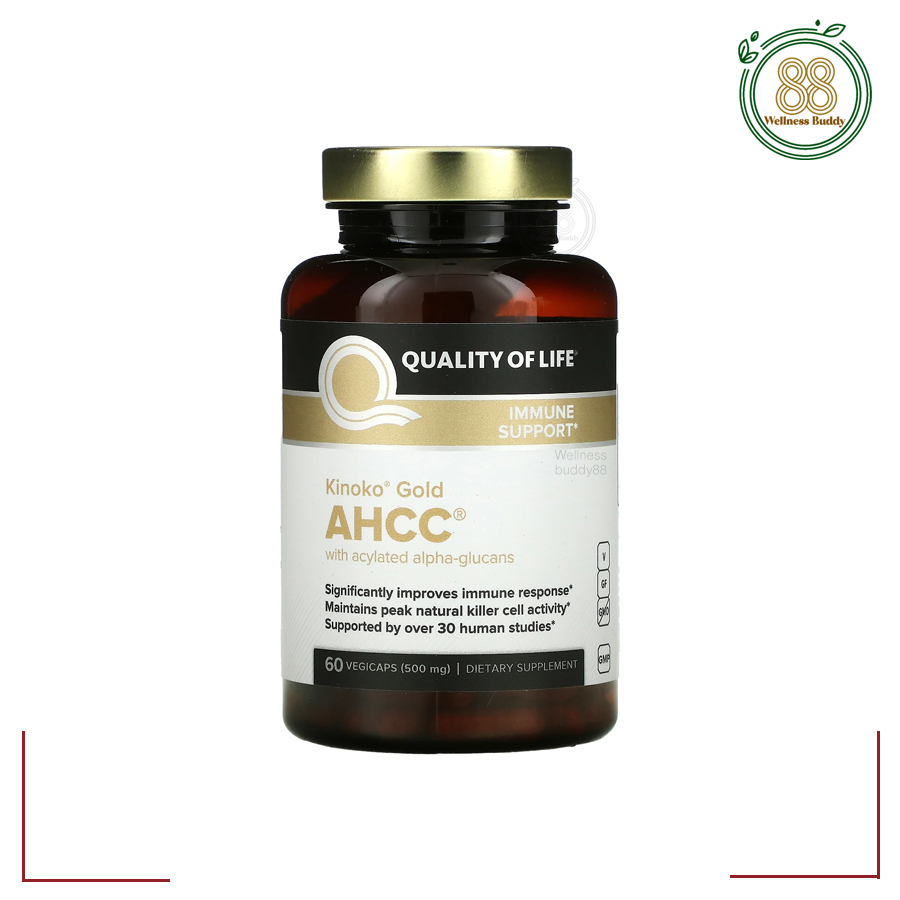 Quality of Life, Kinoko® Gold AHCC®, 500 mg, 60 Vegicaps