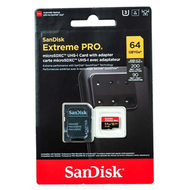 SanDisk 64GB Extreme PRO Micro SDXC R200/W90