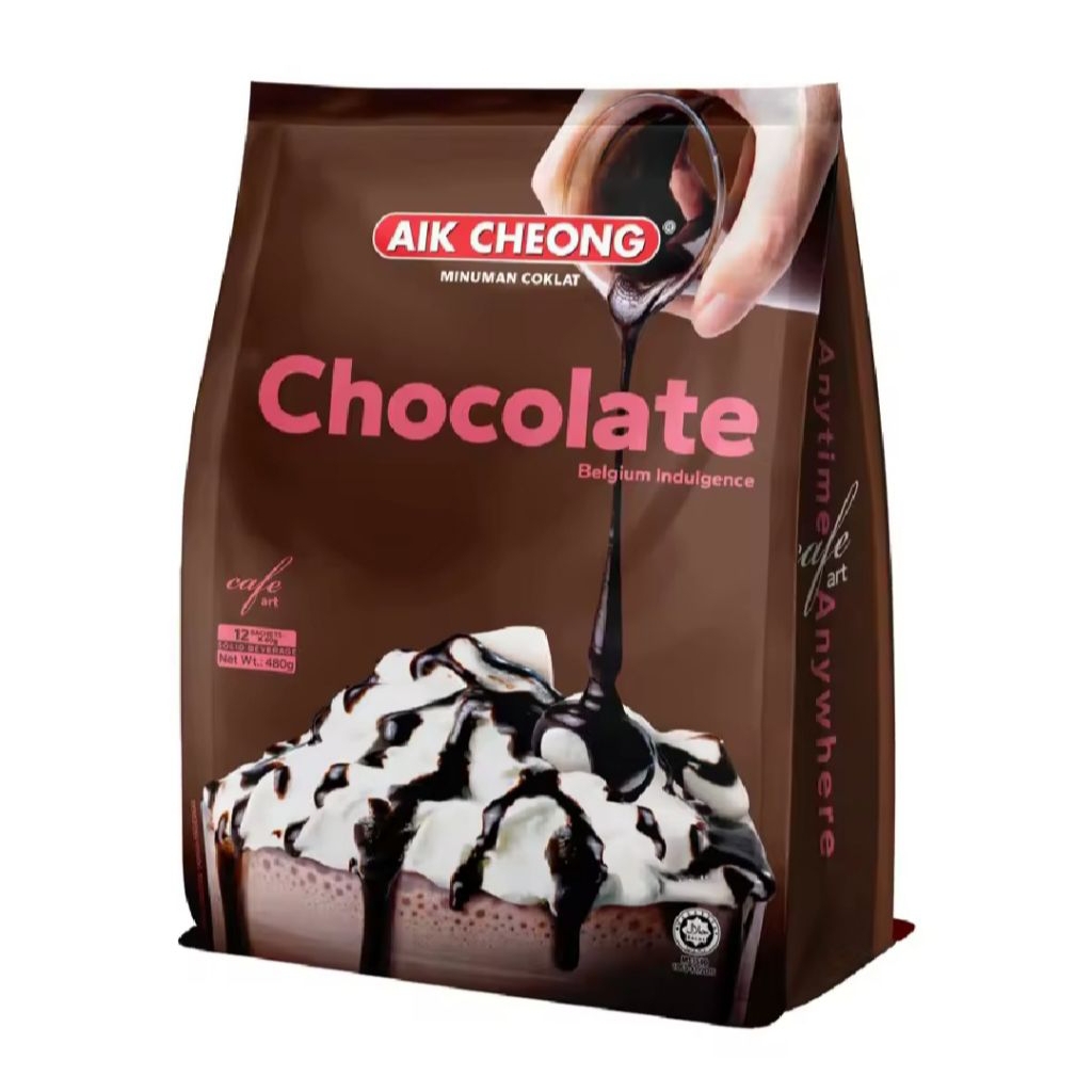 AIK CHEONG chocolate เครื่องดื่มช็อคโกแลต 3in1 มี12ซอง 480g.