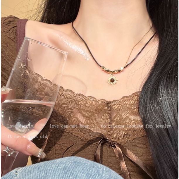 Colorfield สร้อยคอ จี้รูปดอกทานตะวัน สองชั้น โซ่ไหปลาร้าย้อนยุคโบฮีเมีย ปรับขนาดได้ สำหรับผู้หญิง ของขวัญวันหยุด-COD💝 - รูปที่ 3