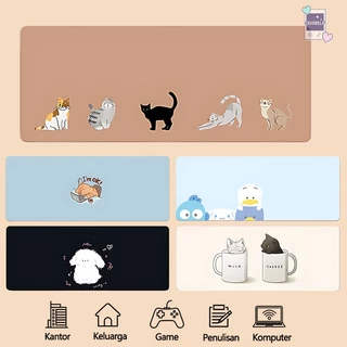 แผ่นรองเมาส์สำหรับเล่นเกม แผ่นรองเมาส์ขนาดใหญ่พิเศษ หนา 3 มม เสื่อโต๊ะตุ๊กตาน่ารักการเรียนรู้เสื่อกันลื่นเสื่อเมาส์คีย์บ