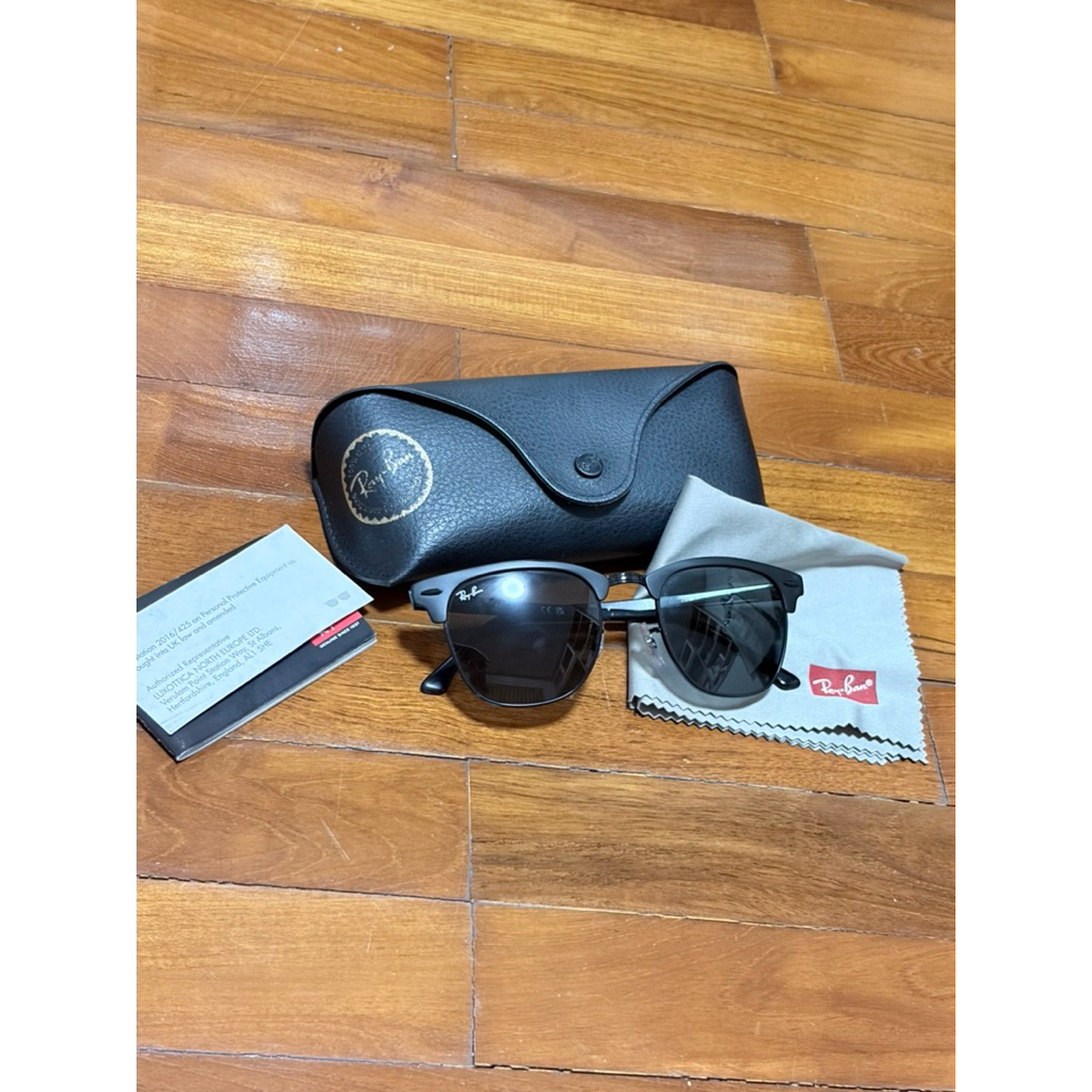 (มือสอง) แว่น Rayban Clubmaster metal RB3716 ขนาด 51 mm