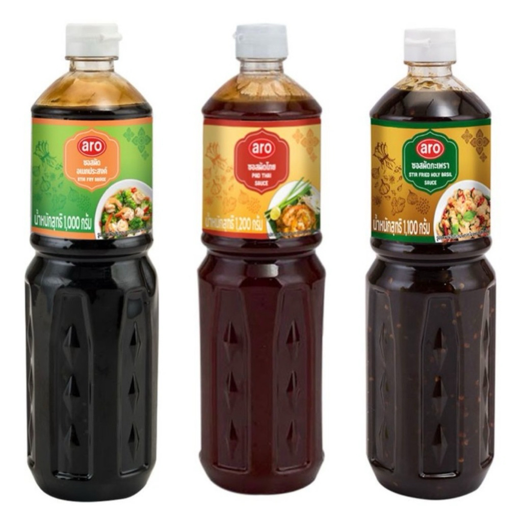 (พร้อมส่ง) Aro เอโร่ ซอสผัดอเนกประสงค์ 1 กก. / ซอสผัดไทย 1.2 กก. / ซอสผัดกะเพรา 1.1 กก