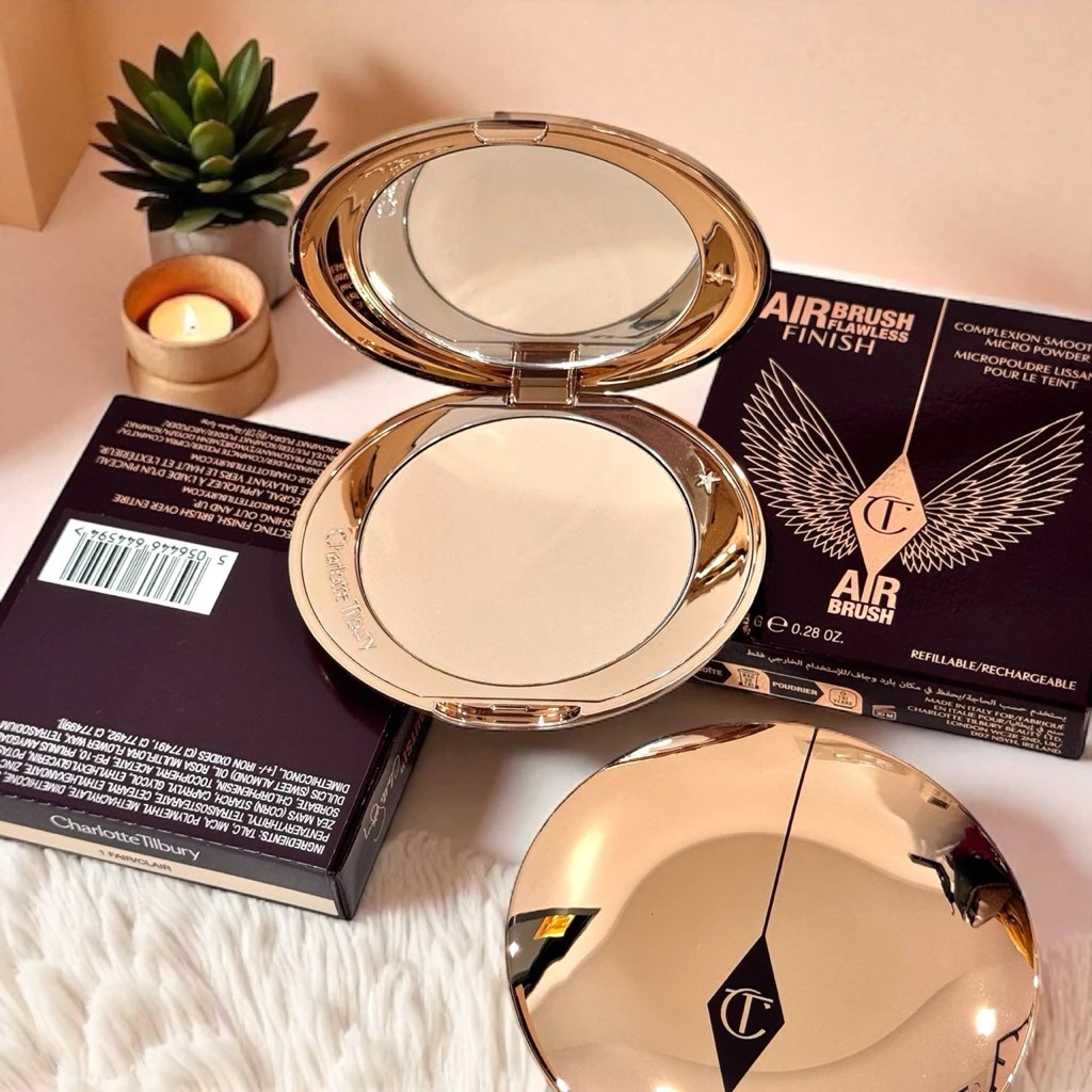 Charlotte Tilbury แป้งอัดแข็ง Airbrush Flawless Finish Powder มีสีให้เลือก